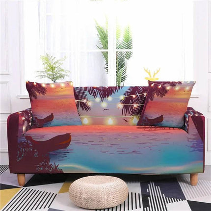 Beach Home 3D Sofa L - Shaped Slipcover - Slipcover - Coolazy - Mad Fly Essentials