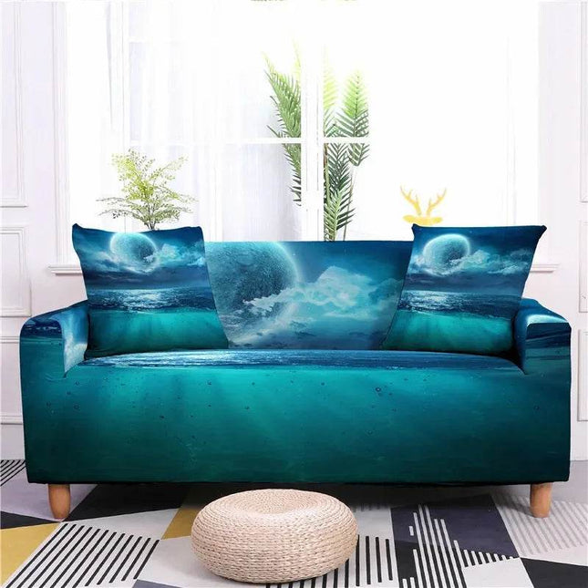 Beach Home 3D Sofa L - Shaped Slipcover - Slipcover - Coolazy - Mad Fly Essentials