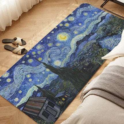Bedroom Rug Van Gogh Art Bath Hallway Entrance Doormat - Doormat - Starlight - Mad Fly Essentials