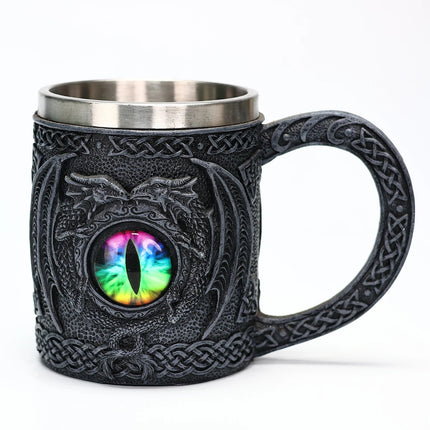 Beer Mug Dragon Eye Stainless Medieval Cross Mug - Beer Mug - BARMAID BARWARE - Mad Fly Essentials