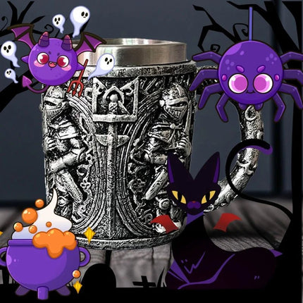 Beer Mug Stainless Medieval Dragon Zombie Coffee Mug - Beer Mug - Freeson - Mad Fly Essentials