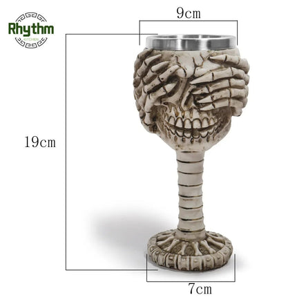 Beer Mug Stainless Steel 3D Goblet Skull Viking Mug - Beer Mug - Freeson - Mad Fly Essentials