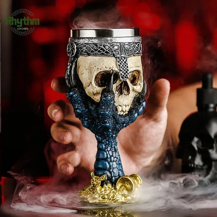 Beer Mug Stainless Steel 3D Goblet Skull Viking Mug - Beer Mug - Freeson - Mad Fly Essentials