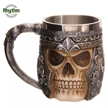 Beer Mug Stainless Steel 3D Goblet Skull Viking Mug - Beer Mug - Freeson - Mad Fly Essentials