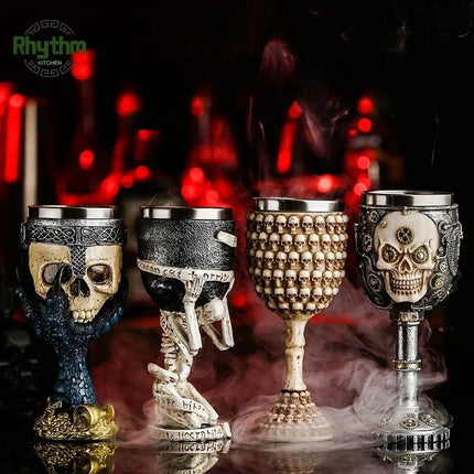 Beer Mug Stainless Steel 3D Goblet Skull Viking Mug - Beer Mug - Freeson - Mad Fly Essentials