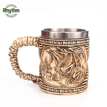 Beer Mug Stainless Steel 3D Goblet Skull Viking Mug - Beer Mug - Freeson - Mad Fly Essentials