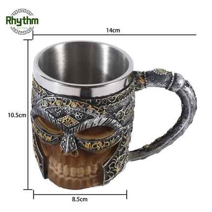 Beer Mug Stainless Steel 3D Goblet Skull Viking Mug - Beer Mug - Freeson - Mad Fly Essentials