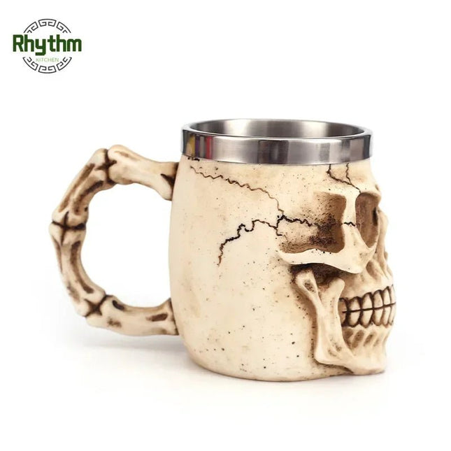 Beer Mug Stainless Steel 3D Goblet Skull Viking Mug - Beer Mug - Freeson - Mad Fly Essentials