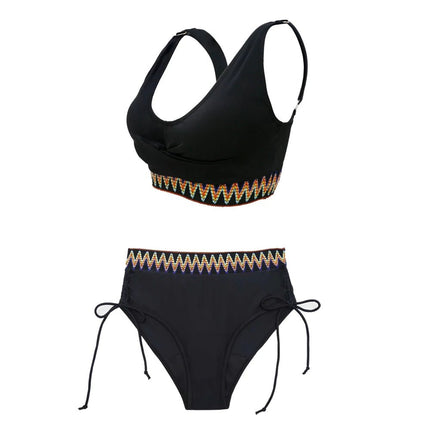 Bikini Set Women Brazilian Black White Solid Swimwear Bikini - Bikini Set - RUOTONGSEPT - Mad Fly Essentials