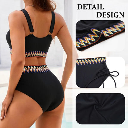 Bikini Set Women Brazilian Black White Solid Swimwear Bikini - Bikini Set - RUOTONGSEPT - Mad Fly Essentials