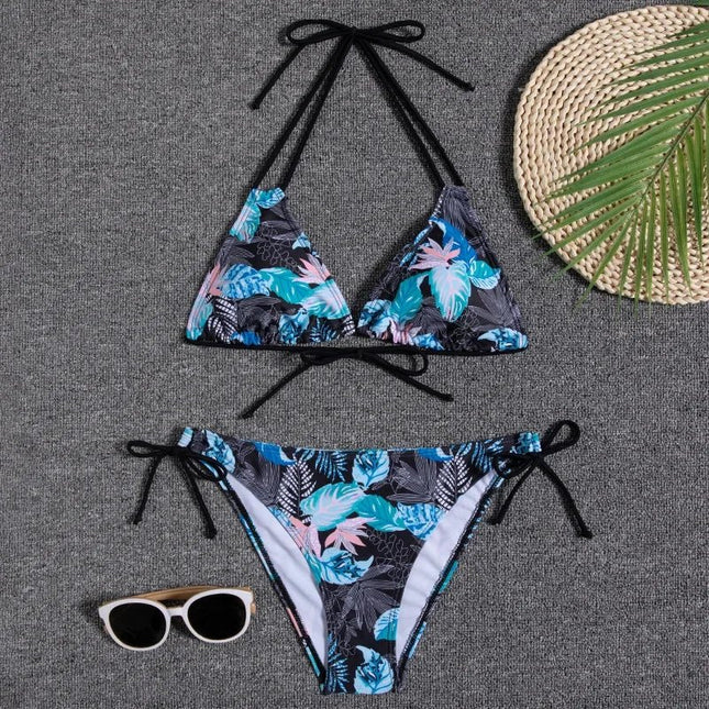Bikini Set Women Lace Floral Backless Swimwear Bikini - Bikini Set - PanFlower - Mad Fly Essentials