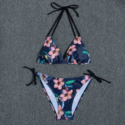 Bikini Set Women Lace Floral Backless Swimwear Bikini - Bikini Set - PanFlower - Mad Fly Essentials