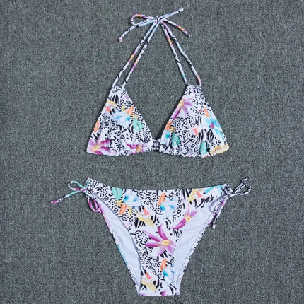 Bikini Set Women Lace Floral Backless Swimwear Bikini - Bikini Set - PanFlower - Mad Fly Essentials