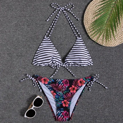 Bikini Set Women Lace Floral Backless Swimwear Bikini - Bikini Set - PanFlower - Mad Fly Essentials