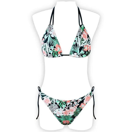 Bikini Set Women Lace Floral Backless Swimwear Bikini - Bikini Set - PanFlower - Mad Fly Essentials