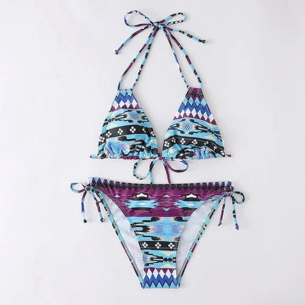 Bikini Set Women Lace Floral Backless Swimwear Bikini - Bikini Set - PanFlower - Mad Fly Essentials