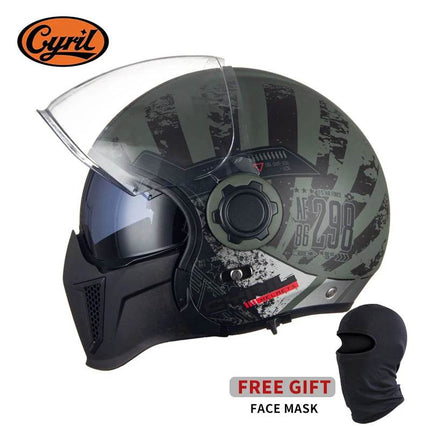 Black Feather Full Face Motorcycle Helmet - Motorcycle Helmet - Cyril - Mad Fly Essentials