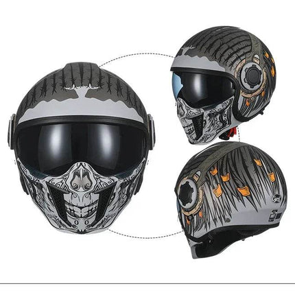 Black Feather Full Face Motorcycle Helmet - Mad Fly Essentials