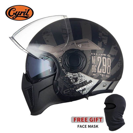 Black Feather Full Face Motorcycle Helmet - Motorcycle Helmet - Cyril - Mad Fly Essentials