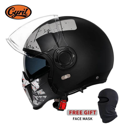 Black Feather Full Face Motorcycle Helmet - Motorcycle Helmet - Cyril - Mad Fly Essentials