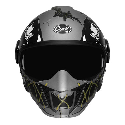 Black Feather Full Face Motorcycle Helmet - Motorcycle Helmet - Cyril - Mad Fly Essentials