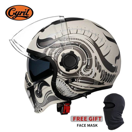 Black Feather Full Face Motorcycle Helmet - Motorcycle Helmet - Cyril - Mad Fly Essentials
