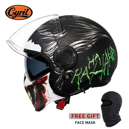 Black Feather Full Face Motorcycle Helmet - Motorcycle Helmet - Cyril - Mad Fly Essentials