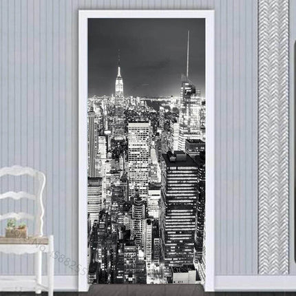 Black White Cityscape Funny 3D Wall Sticker - 3D Wall Sticker - Sensual Bee - Mad Fly Essentials