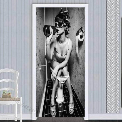 Black White Cityscape Funny 3D Wall Sticker - 3D Wall Sticker - Sensual Bee - Mad Fly Essentials