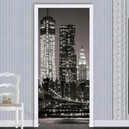 Black White Cityscape Funny 3D Wall Sticker - 3D Wall Sticker - Sensual Bee - Mad Fly Essentials