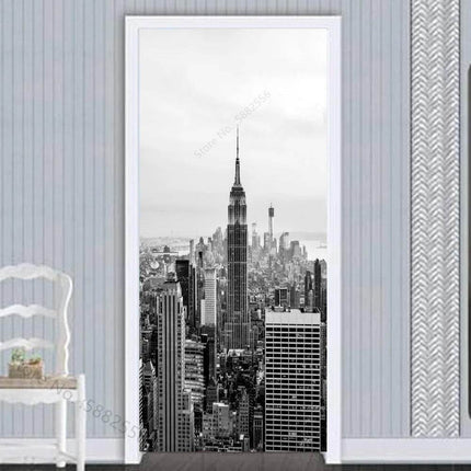 Black White Cityscape Funny 3D Wall Sticker - 3D Wall Sticker - Sensual Bee - Mad Fly Essentials