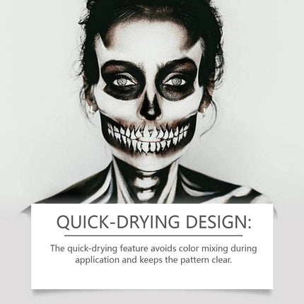 Black White Face Body Brush Paint Kit Party Essentials - Party Essentials - Mad Fly Essentials - Mad Fly Essentials