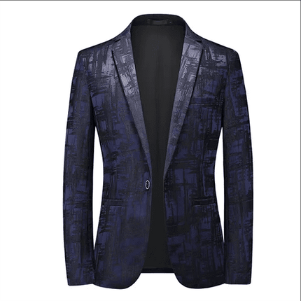 Blazer Men 3D Sequin Printed Pocket Lapel Blazer - Blazer - Micoopie - Mad Fly Essentials