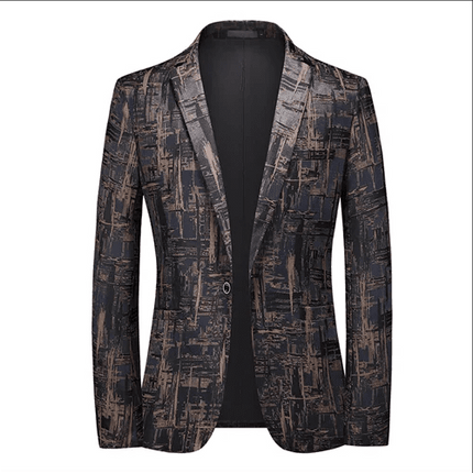 Blazer Men 3D Sequin Printed Pocket Lapel Blazer - Blazer - Micoopie - Mad Fly Essentials