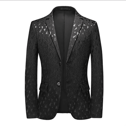 Blazer Men 3D Sequin Printed Pocket Lapel Blazer - Blazer - Micoopie - Mad Fly Essentials