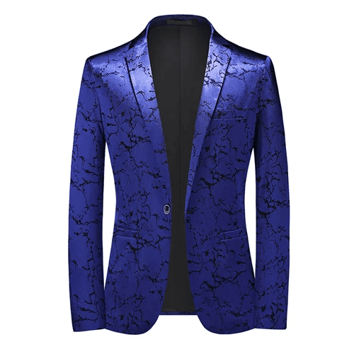Blazer Men 3D Sequin Printed Pocket Lapel Blazer - Blazer - Micoopie - Mad Fly Essentials
