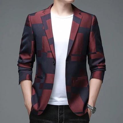 Blazer Men 3D Sequin Printed Pocket Lapel Blazer - Blazer - Micoopie - Mad Fly Essentials