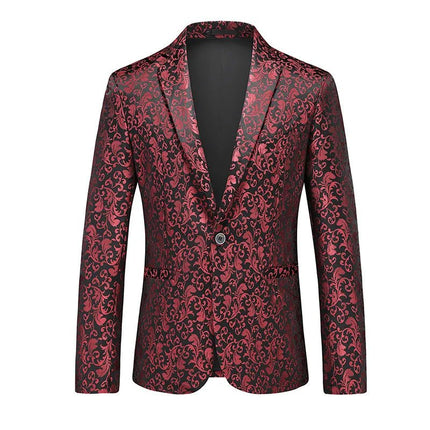 Blazer Men 3D Sequin Printed Pocket Lapel Blazer - Blazer - Micoopie - Mad Fly Essentials