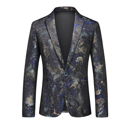 Blazer Men 3D Sequin Printed Pocket Lapel Blazer - Blazer - Micoopie - Mad Fly Essentials