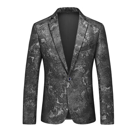 Blazer Men 3D Sequin Printed Pocket Lapel Blazer - Blazer - Micoopie - Mad Fly Essentials