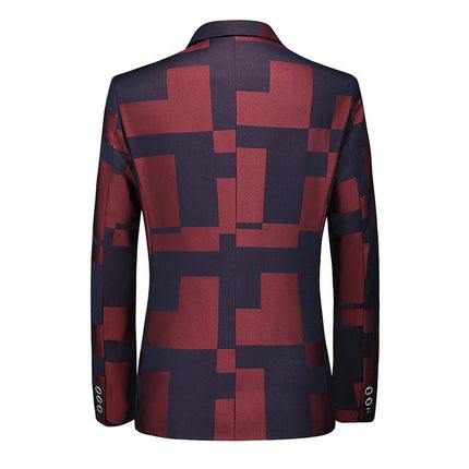 Blazer Men 3D Sequin Printed Pocket Lapel Blazer - Blazer - Micoopie - Mad Fly Essentials