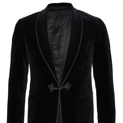 Blazer Men Business Casual Solid Black Blazers - Blazer - BC - Mad Fly Essentials