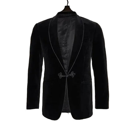 Blazer Men Business Casual Solid Black Blazers - Blazer - BC - Mad Fly Essentials