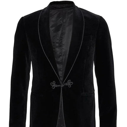 Blazer Men Business Casual Solid Black Blazers - Blazer - BC - Mad Fly Essentials