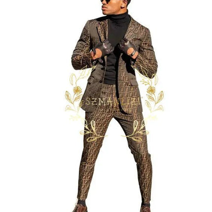 Blazer Men Golden Black Business Casual Jacket - Blazer - Top Nation - Mad Fly Essentials