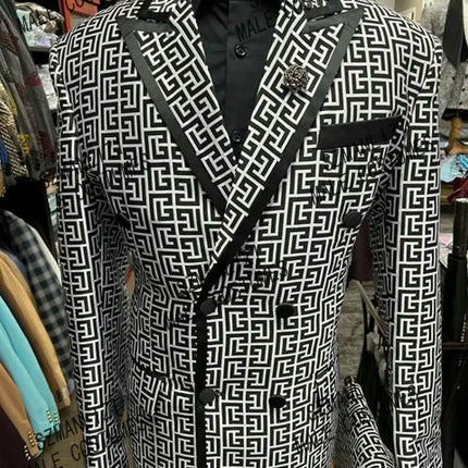 Blazer Men Golden Black Business Casual Jacket - Blazer - Top Nation - Mad Fly Essentials