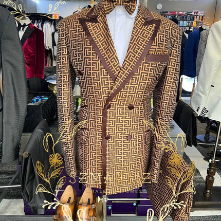 Blazer Men Golden Black Business Casual Jacket - Blazer - Top Nation - Mad Fly Essentials