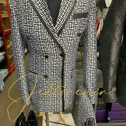 Blazer Men Golden Black Business Casual Jacket - Blazer - Top Nation - Mad Fly Essentials