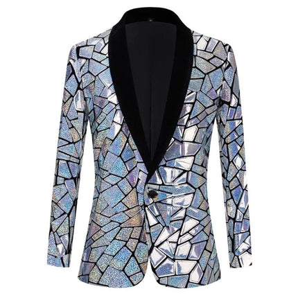 Blazer Men Party Sequin One Button Holiday Costume - Blazer - Disfraz - Mad Fly Essentials