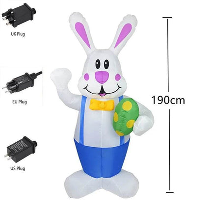 Blue Bunny Patio Inflatable Easter Decor - Easter Decor - Starry Decor - Mad Fly Essentials